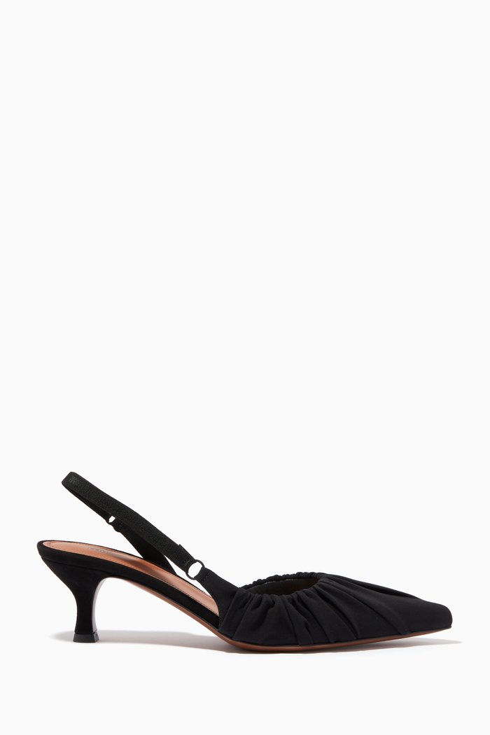 

Elga Pumps in Crepe de Chine, Black