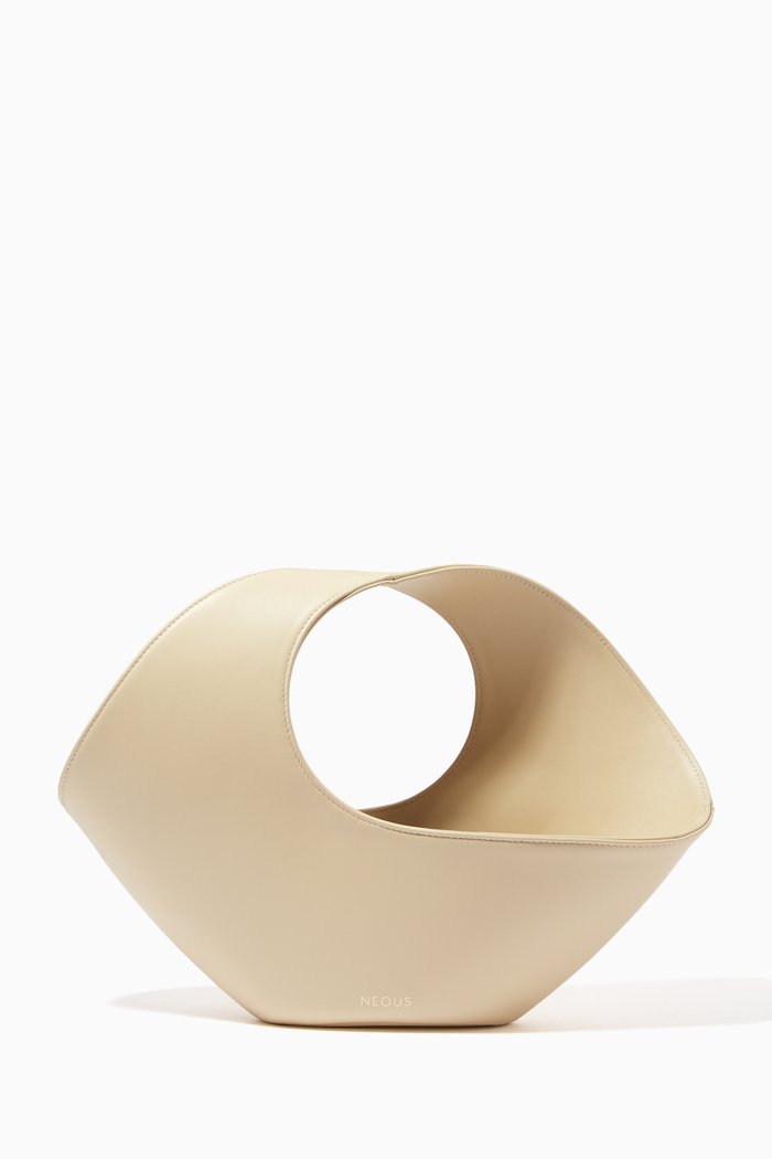 

Jupiter Mini Tote Bag in Calf Leather, Neutral