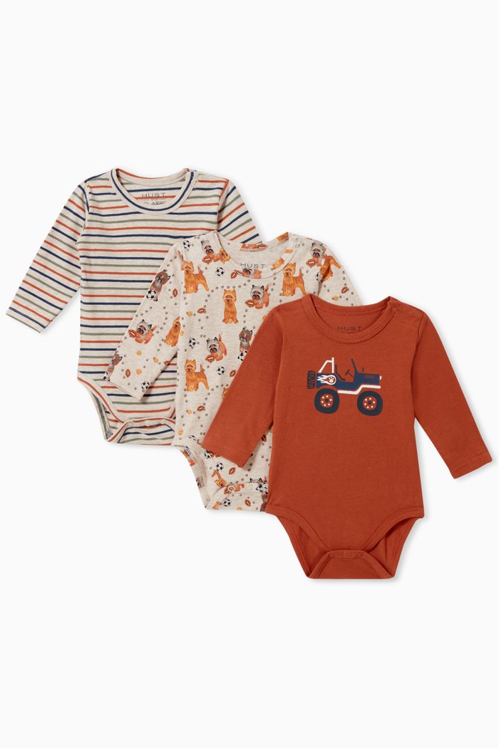 

Bertram Bodysuit, Set of 3, Multicolour