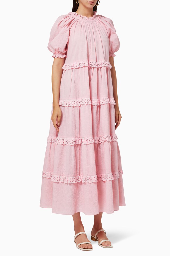 

Frill Tiered Dress, Pink
