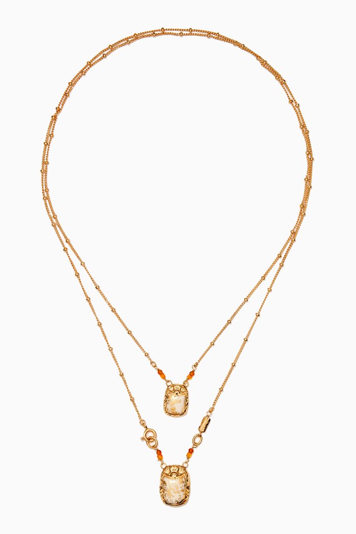 

Scaramouche Scapulaire Necklace in 24kt Gold Plating
