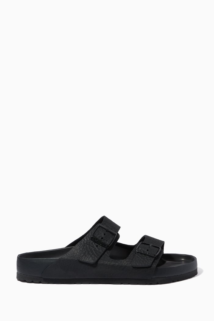

Arizona Sandals in Natural Leather, Black