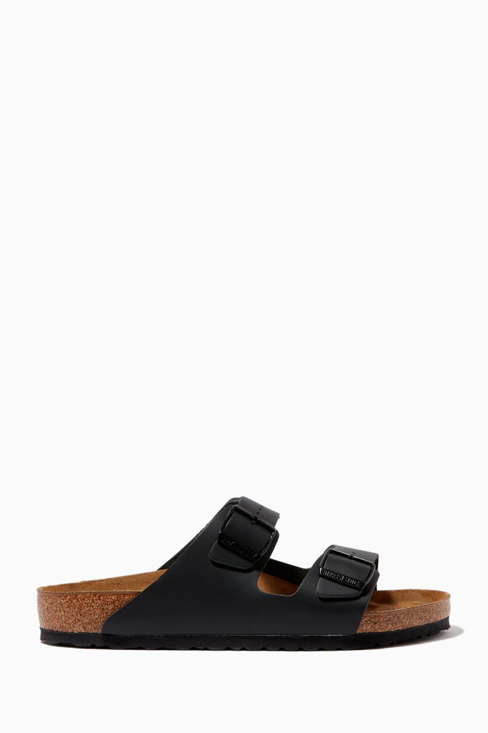 

Arizona Sandals in Natural Leather, Black