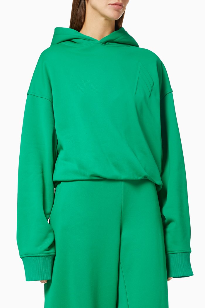 

Maeve Cropped Hoodie in Jersey, Green