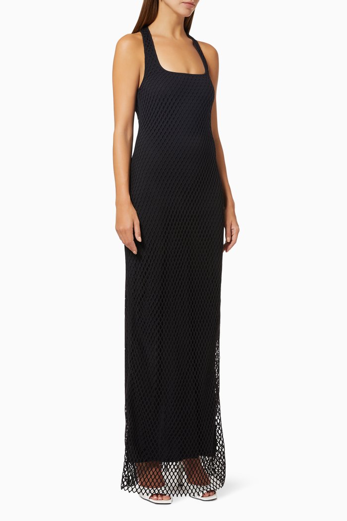 

Racerback Dress in Mesh, Black