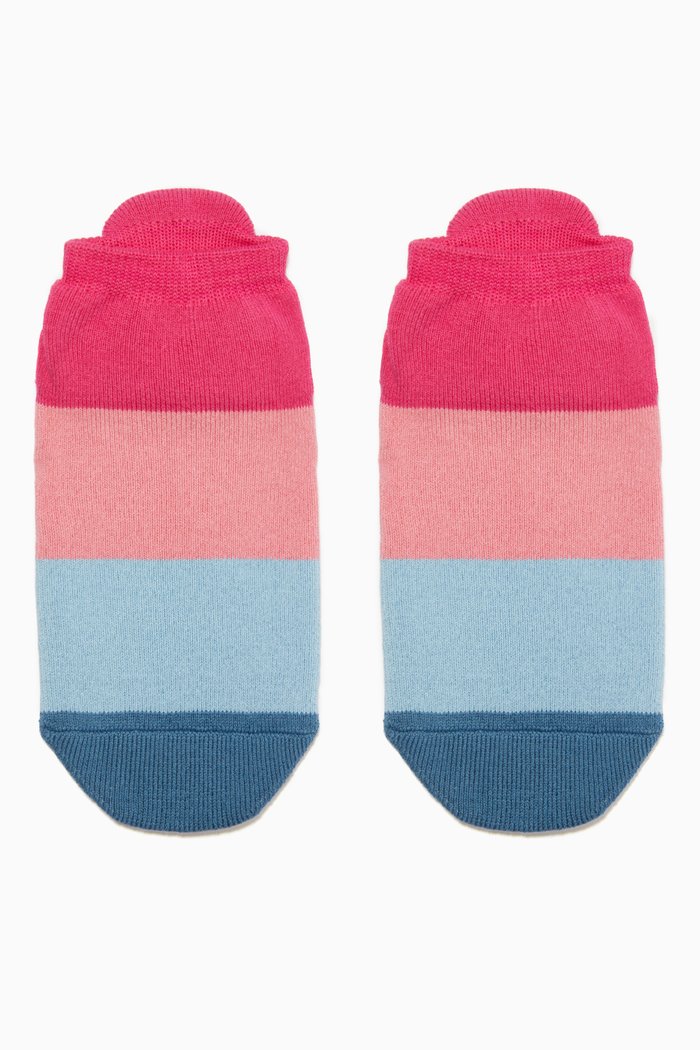 

Colour Block Socks in Cotton, Multicolour