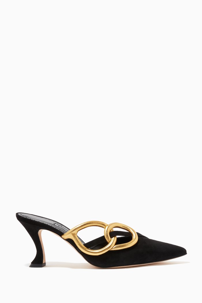 

Allora 70 Mules in Suede, Black