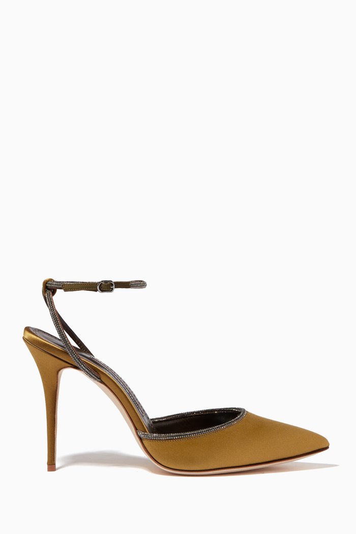

Narkona 105 Mules in Satin, Green