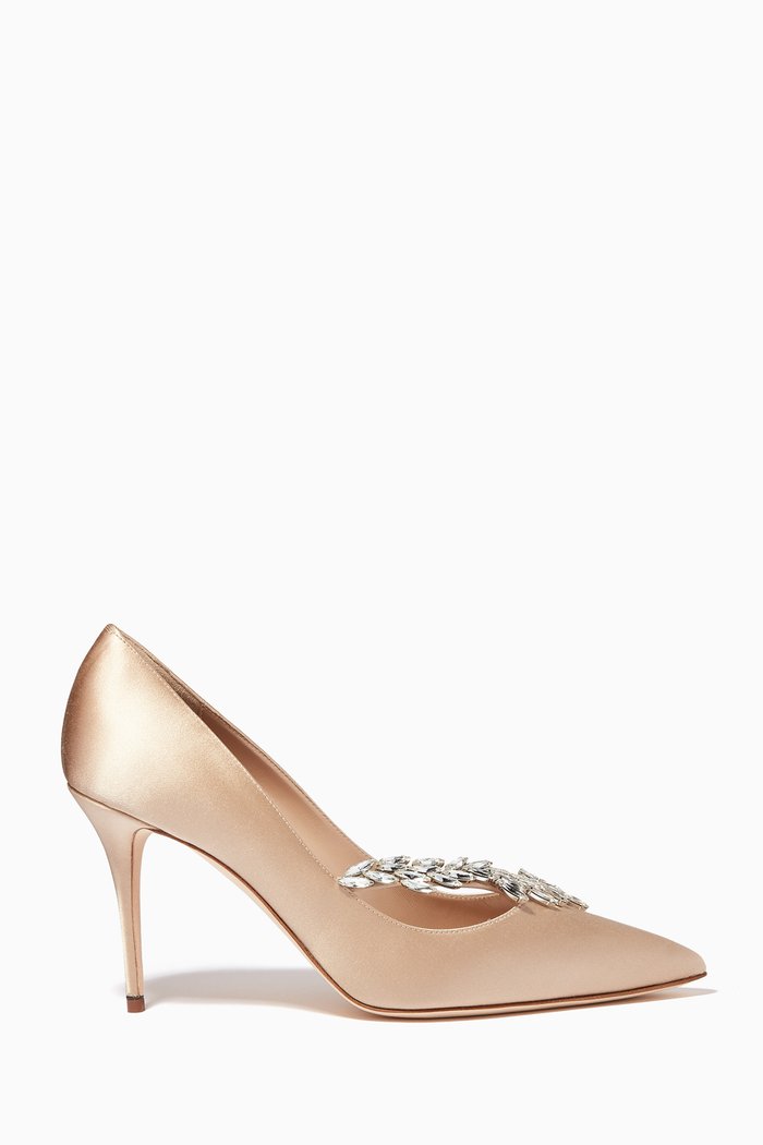 

Nadira 90 Pumps in Satin, Neutral