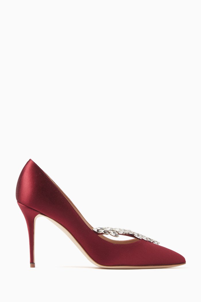 

Nadira 90 Pumps in Satin, Burgundy