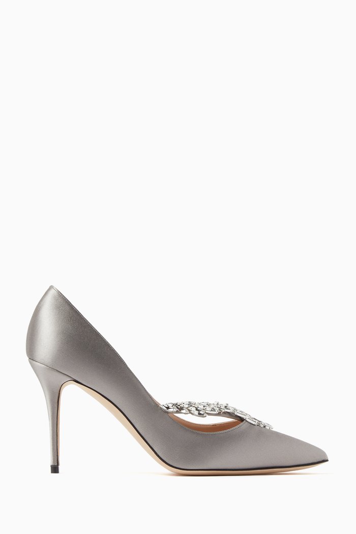 

Nadira 90 Pumps in Satin, Grey