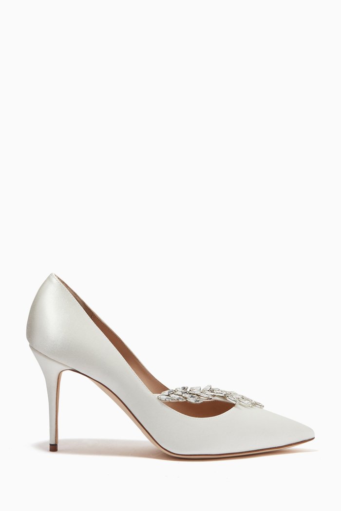 

Bridal Nadira 90 Pumps in Satin, White