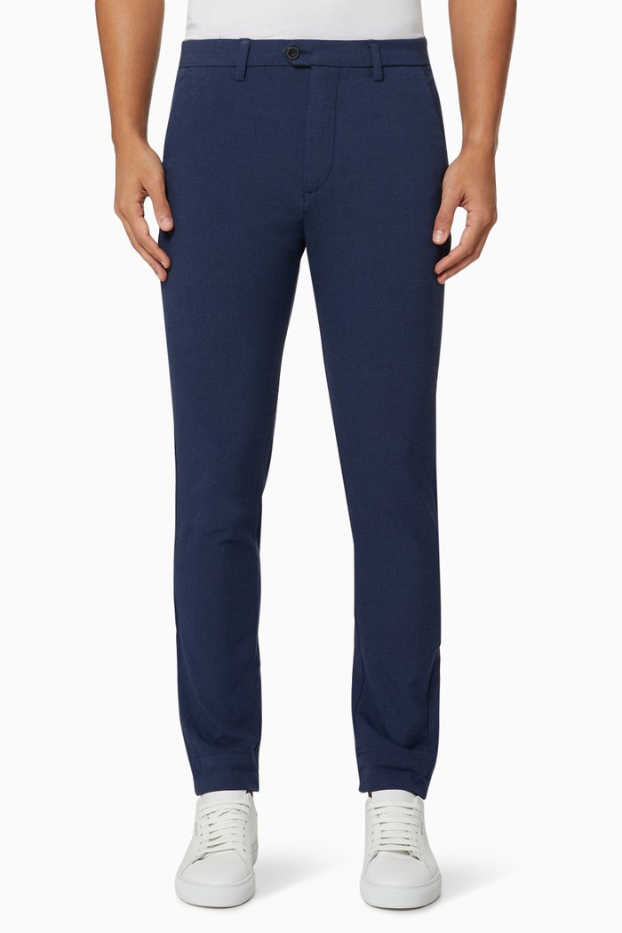 

Marco Connor AKM 913 Chinos in Viscose, Blue