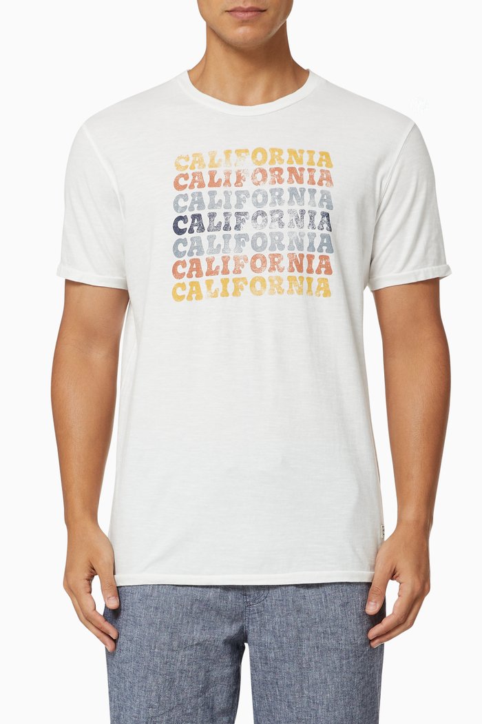 

Crackle Print T-shirt in Jersey, White