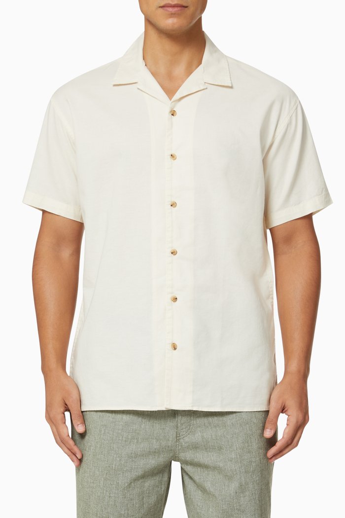

Resort Short Sleeve Shirt in Cotton, Neutral