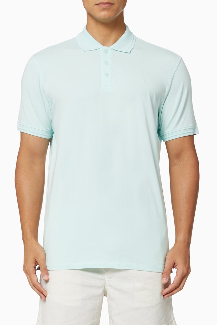 

Classic Polo Shirt in Organic Cotton, Blue