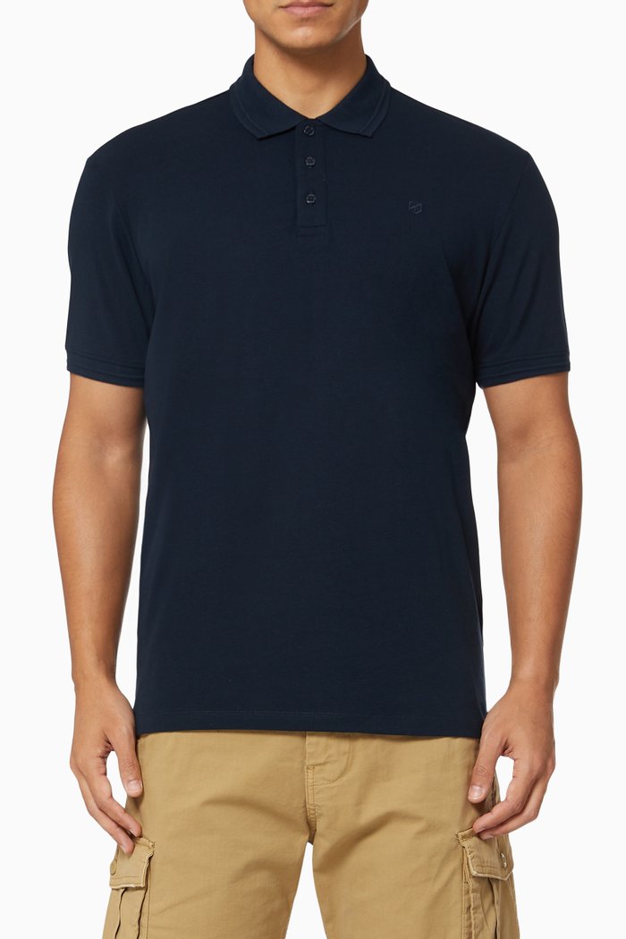

Classic Polo Shirt in Organic Cotton, Blue