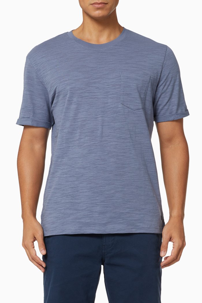 

Solid T-shirt in Jersey, Blue