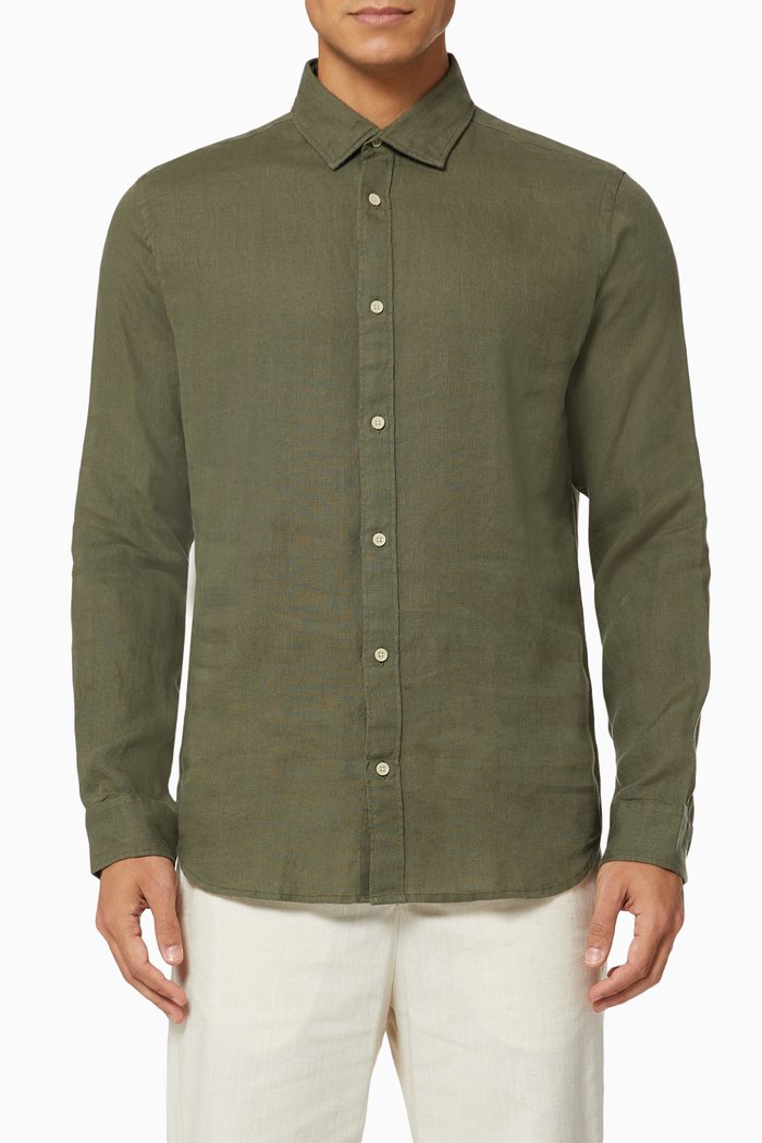 

Classic Shirt in Linen, Neutral