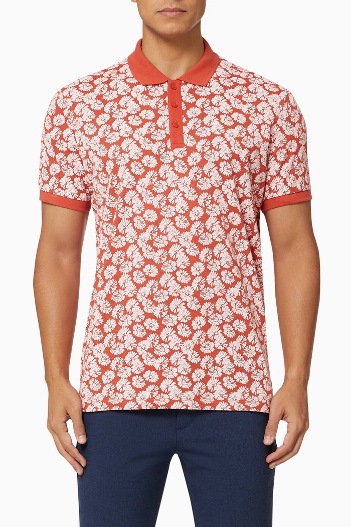 

Summer Polo Shirt in Cotton, Orange