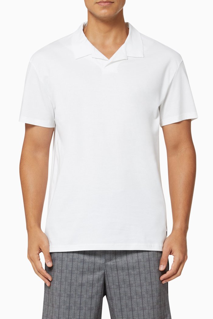 

Solid Resort Polo Shirt in Jersey, White