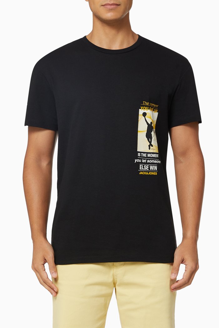 

Legends Statement T-shirt in Jersey, Black