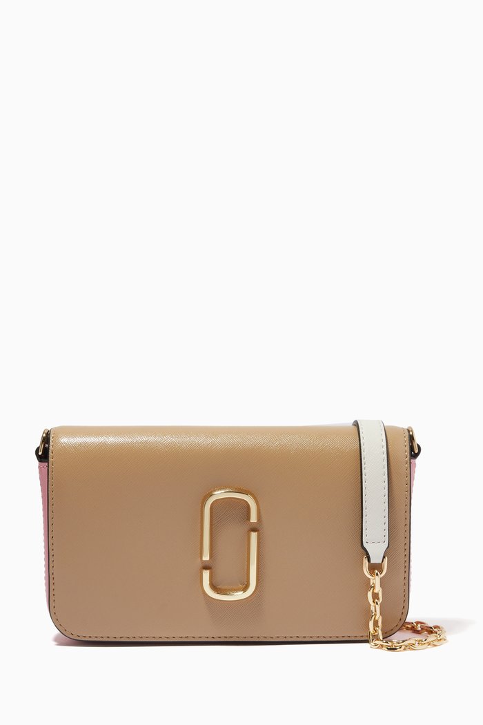

The Snapshot Chain Wallet in Leather, Neutral