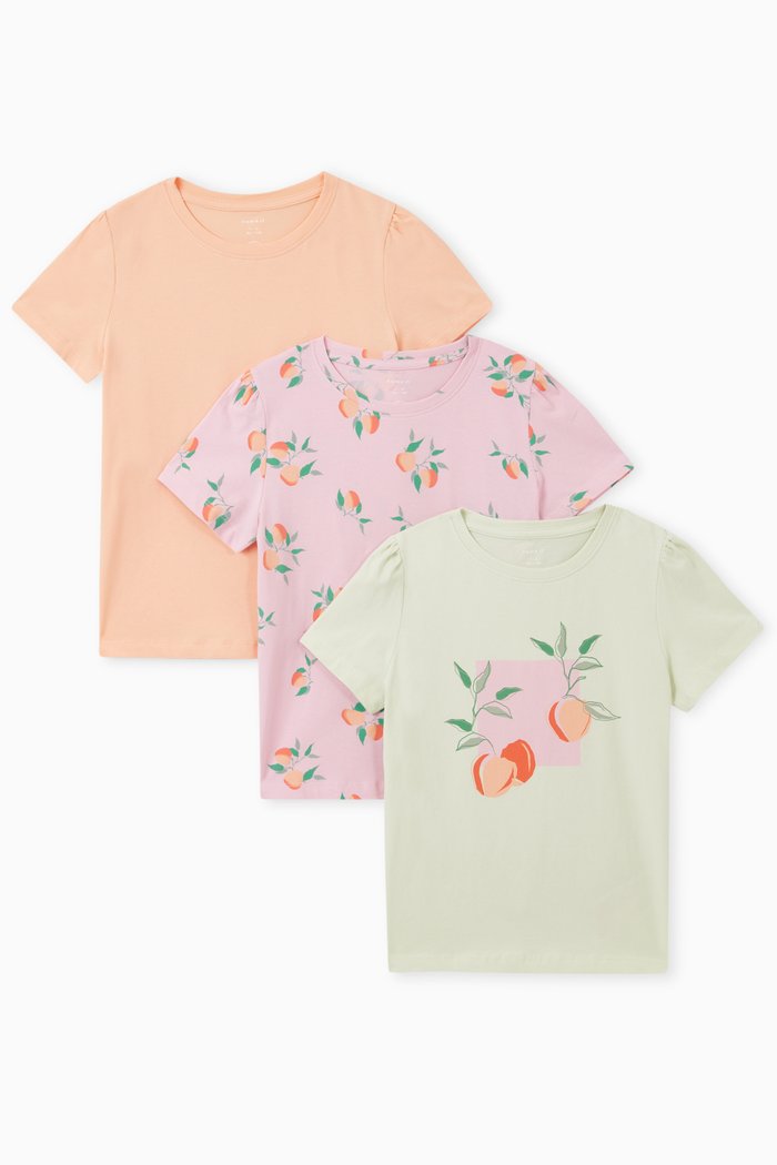 

Graphic Print T-shirts in Cotton, Set of 3, Multicolour