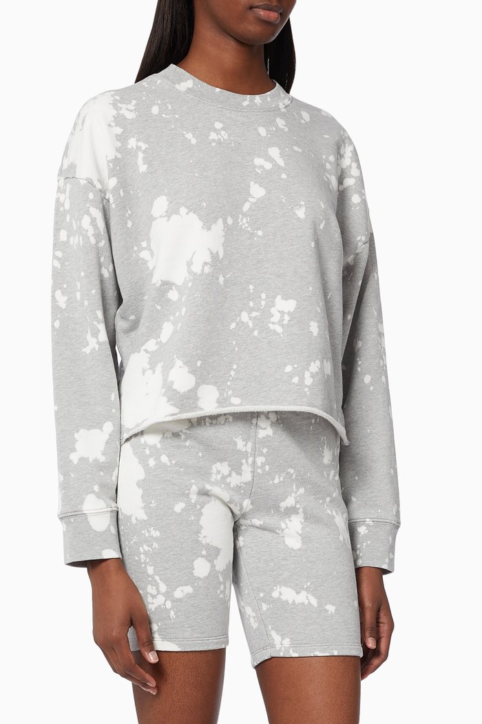 

Shirttail Sweatshirt in Cotton, Grey