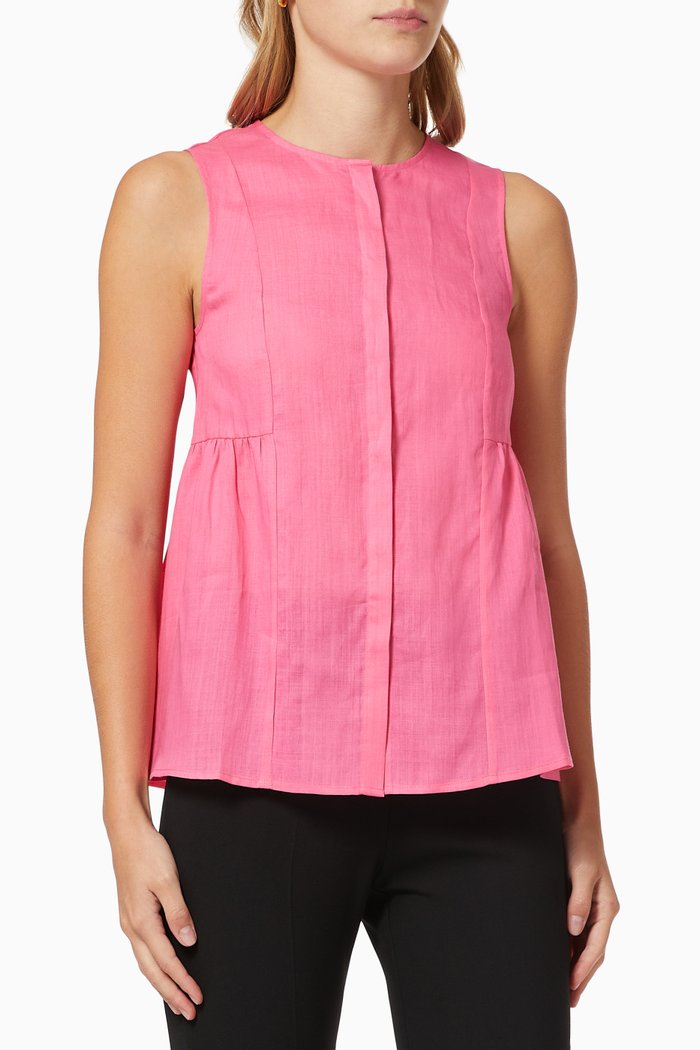 

Acceso Top in Ramie, Purple