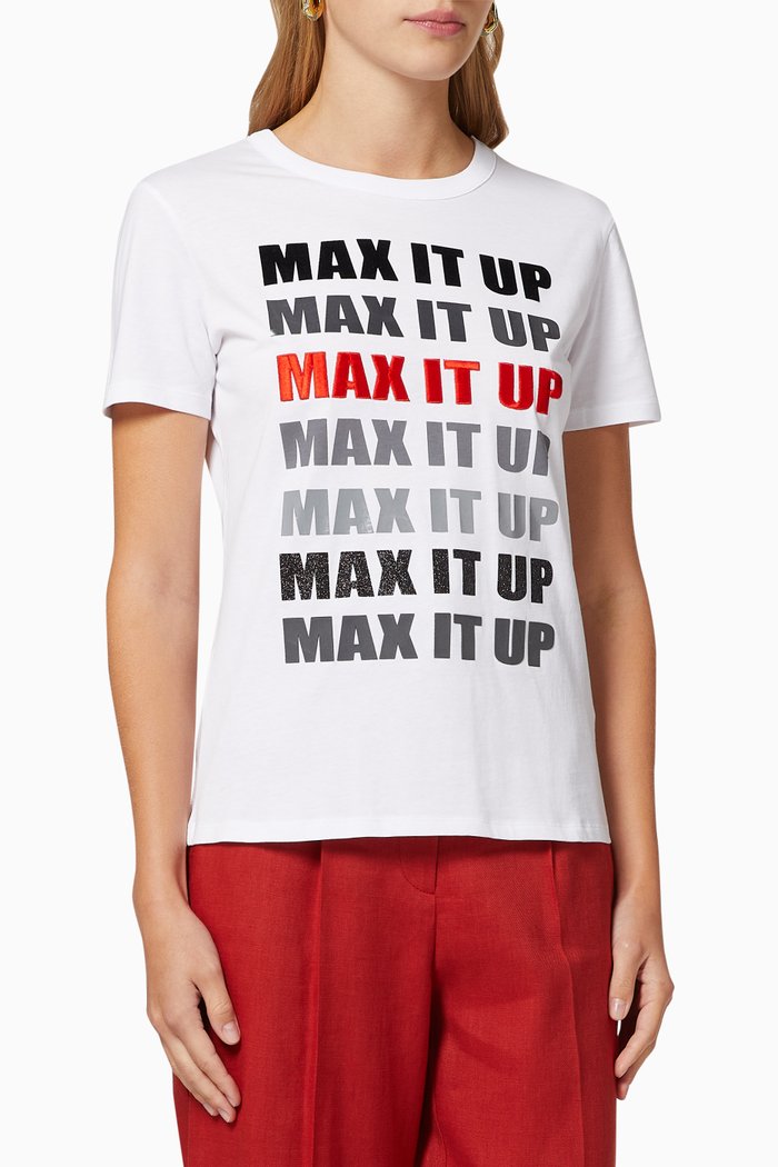 

Udoppier Logo T-shirt in Jersey, White