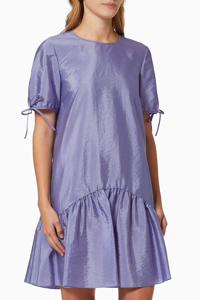 

Spora Dress in Technical Taffeta, Blue