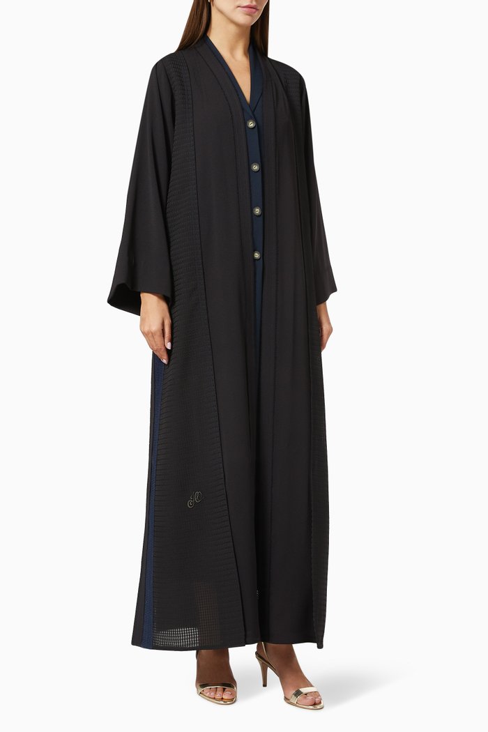 

Embroidered Abaya Set, Black