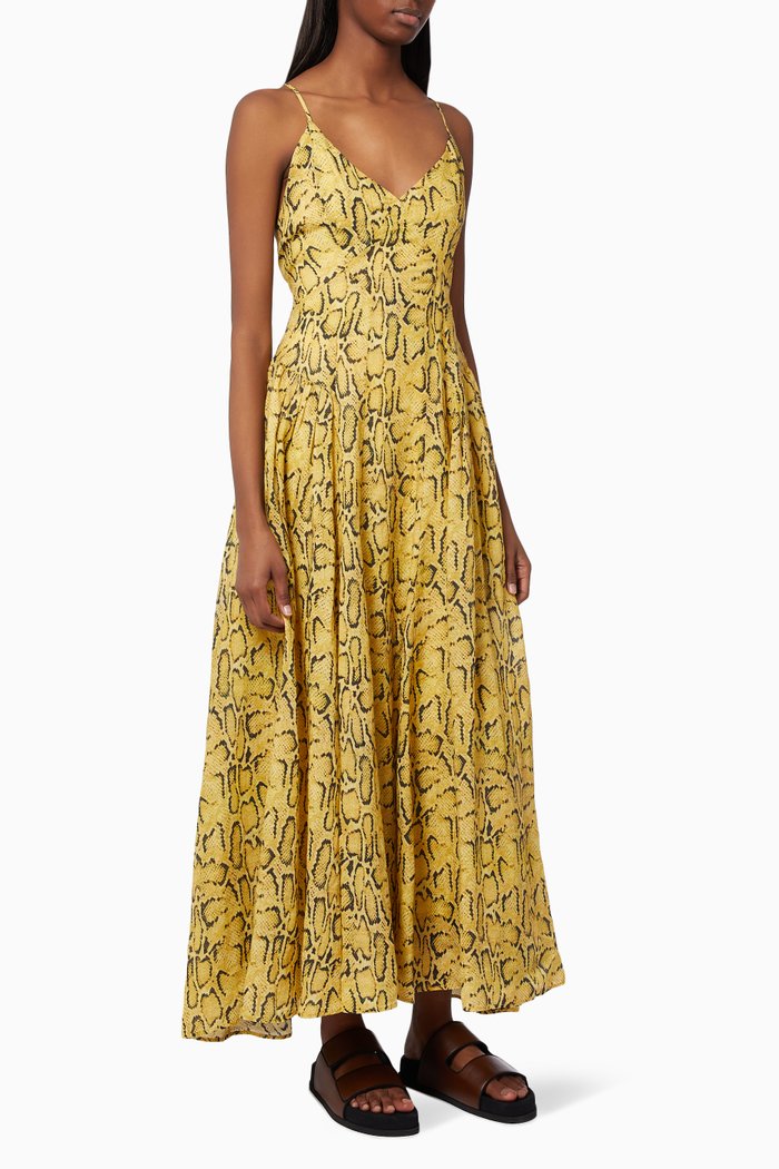 

Malibu Maxi Dress in Ramie, Multicolour
