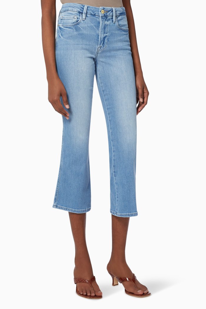 

Cropped Jeans in Denim, Blue