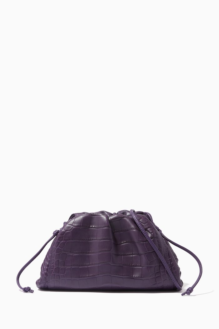 

The Mini Pouch in Crocodile Leather, Purple