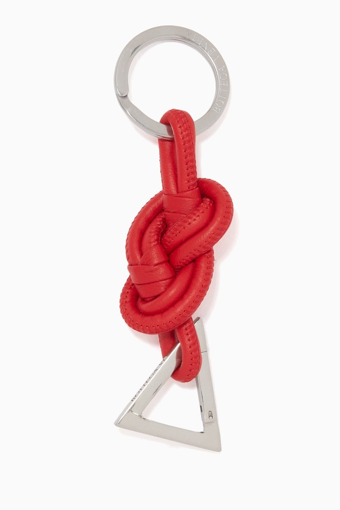 

Knotted Key Ring in Nappa, Red