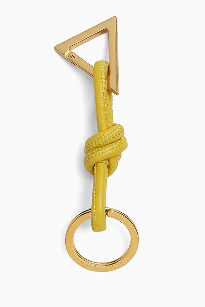 

Knotted Key Ring in Nappa, Yellow
