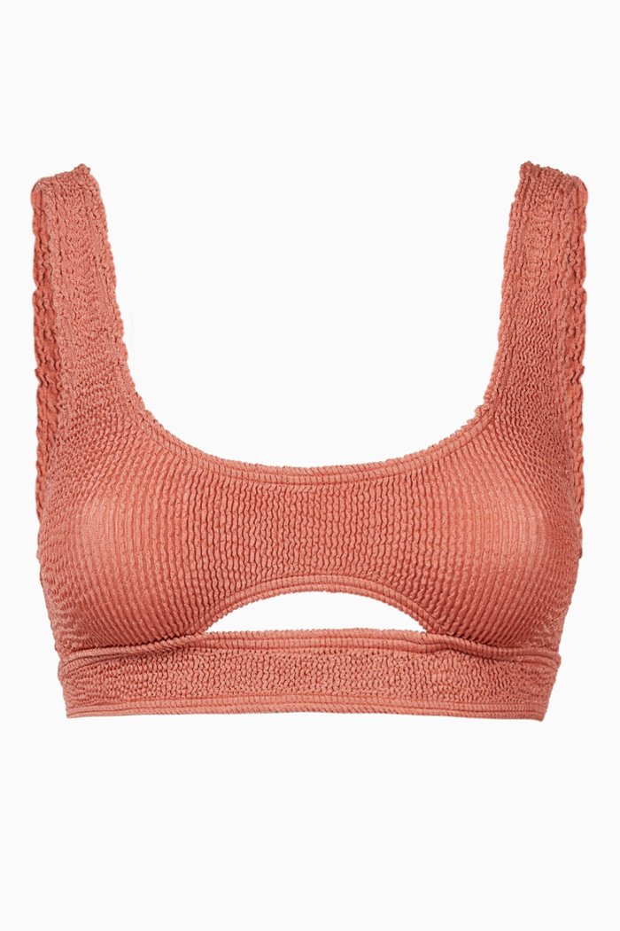 

The Sasha Crop Bikini Top, Brown