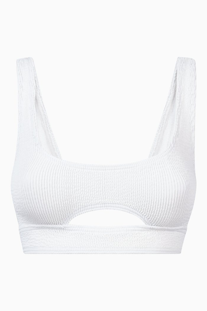 

The Sasha Crop Bikini Top, White
