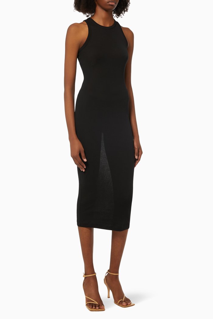 

Rib Tank Top in Jersey, Black
