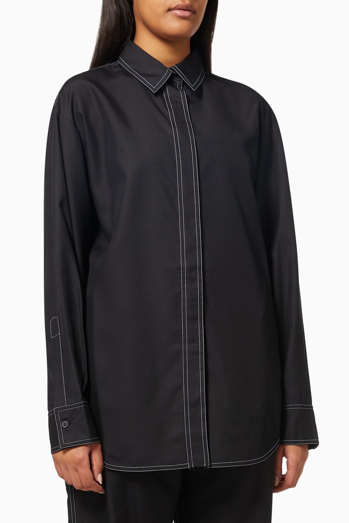 

Pajama Shirt in Silk, Black