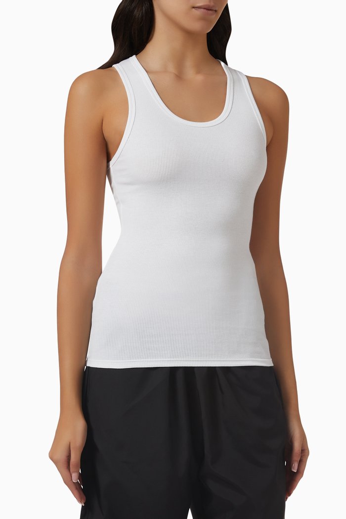 

Ribbed Tank, White