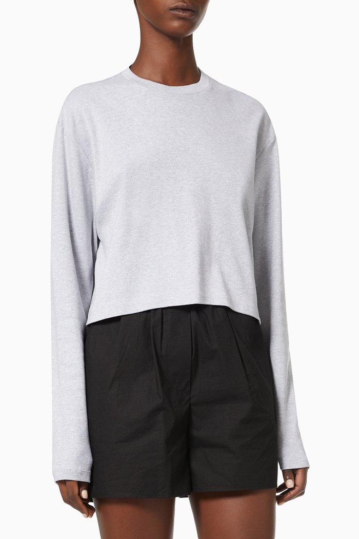 

Long Sleeve Crop, Grey