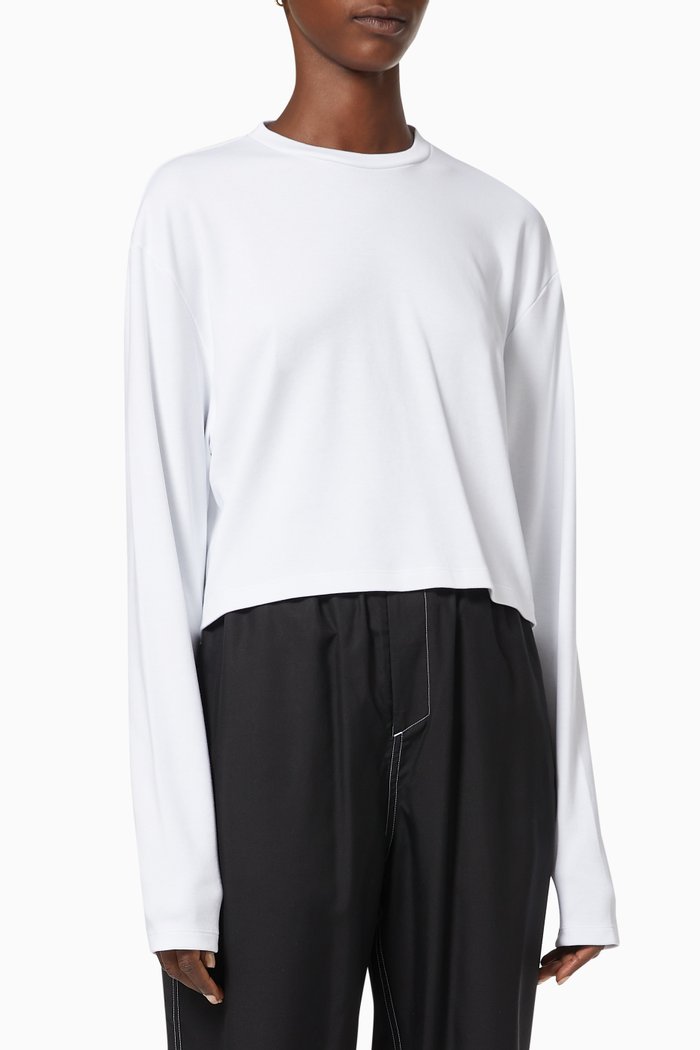 

Long Sleeve Crop, White