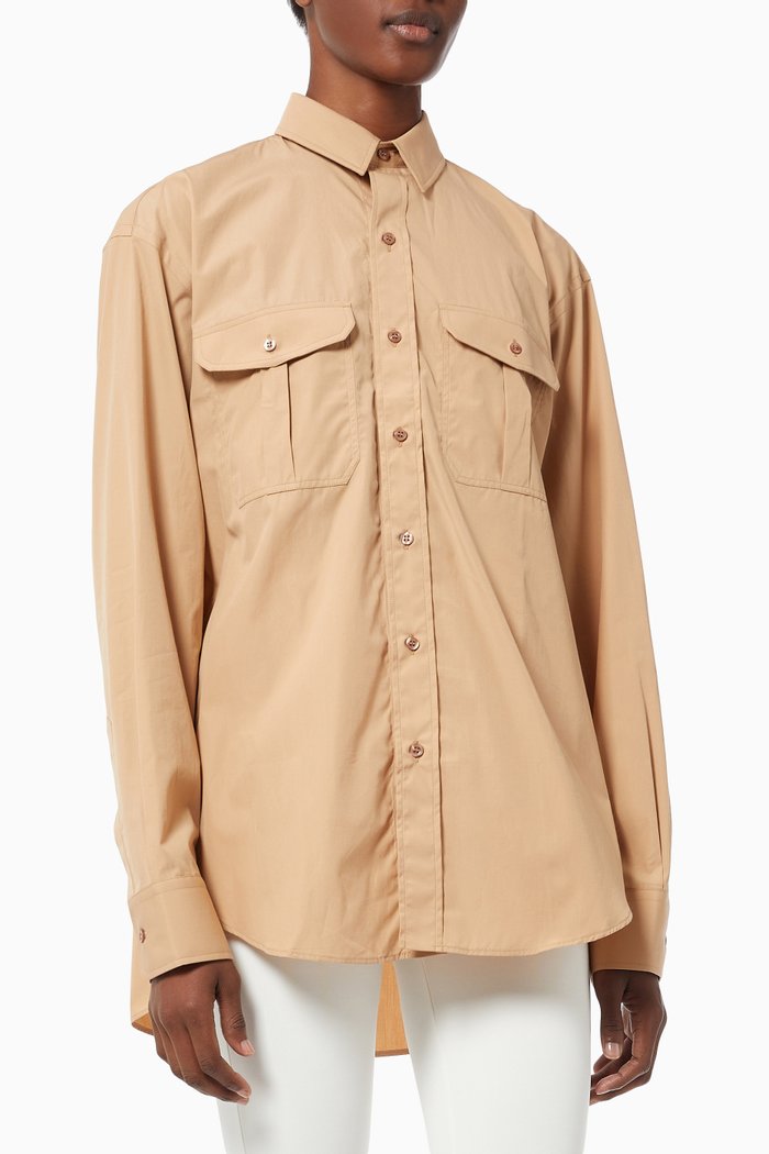 

Oversized Shirt in Cotton, Neutral