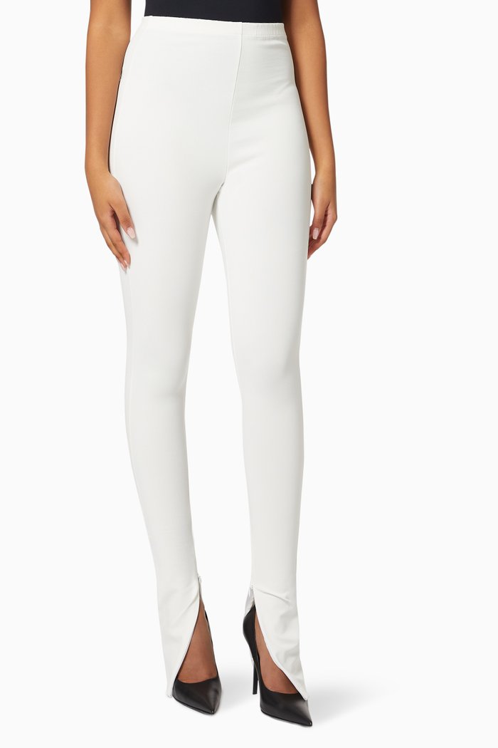 

Side Zip Legging, White