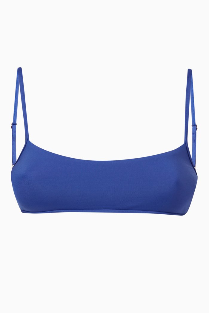 

South Beach Crop Bikini Top, Blue