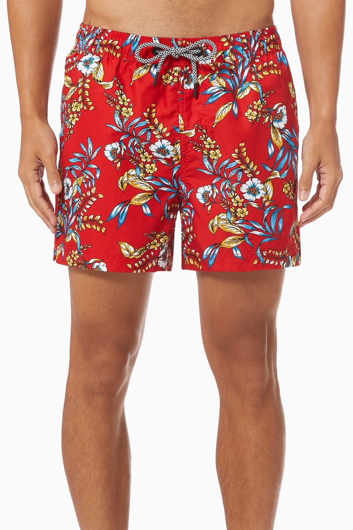 

Super 5S Beach Volley Swim Shorts in Technical Fabric, Red