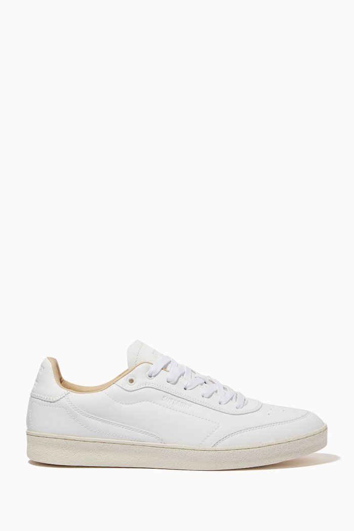 

Premium Sleek Trainers in Leather, White